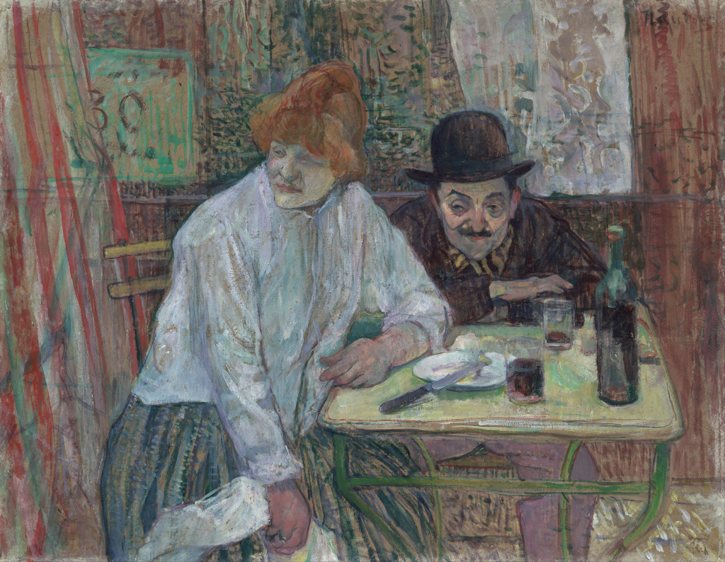 In the Restaurant La Mie in Detail Henri de Toulouse-Lautrec